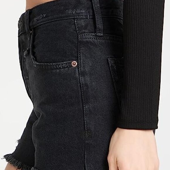 Free People Makai Cut Off Washed Black Denim Jean Shorts 25 NWOT - Picture 5 of 8